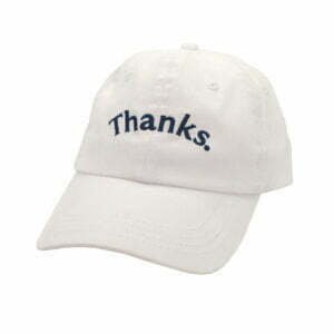 Thanks.London - White Cap - Navy Logo® -