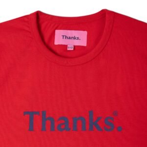 Thanks.London - Kids Red Navy Logo T-Shirt - 2 TK009 second Image Kids Red Navy Logo S S T shirt 1