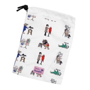 Thanks.London - Kids White Thanks Board Shorts - AOP - bag on its own